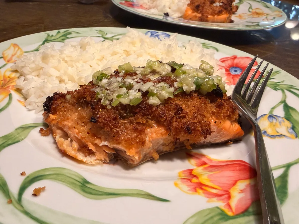 Crispy Coconut Salmon