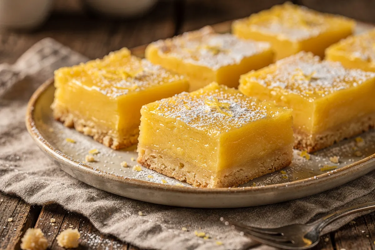 Illustration of Classic Lemon Bars (not a photo)