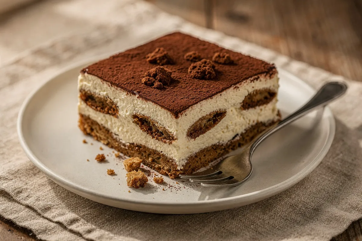 Illustration of Easy No-Egg Tiramisu (not a photo)