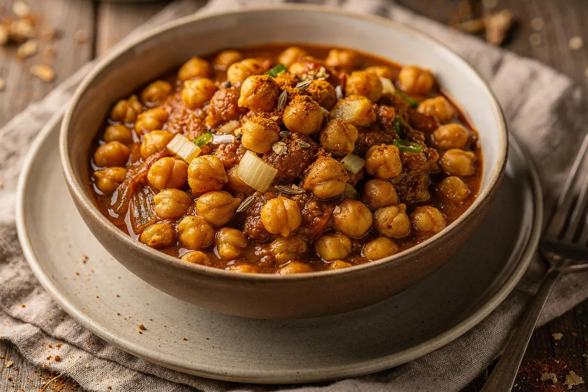 Illustration of Chana Masala (not a photo)