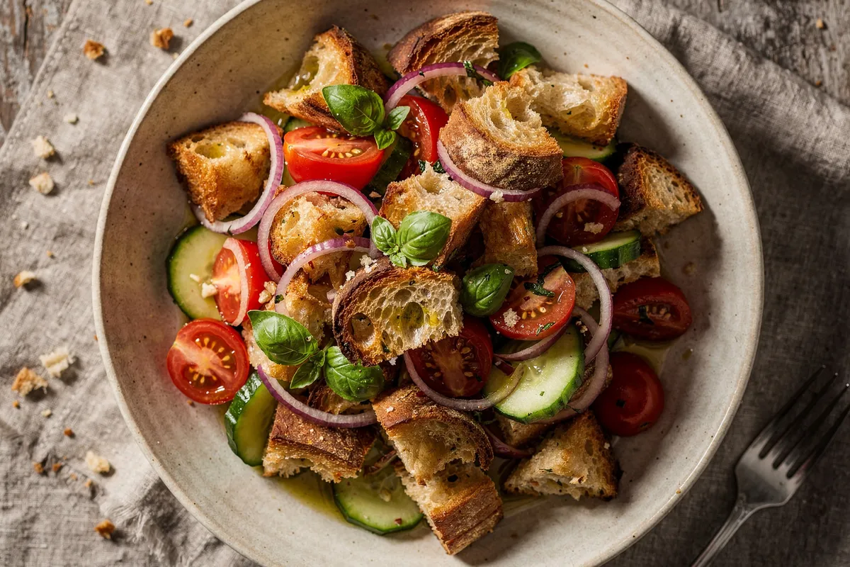 Illustration of Tuscan Panzanella (not a photo)