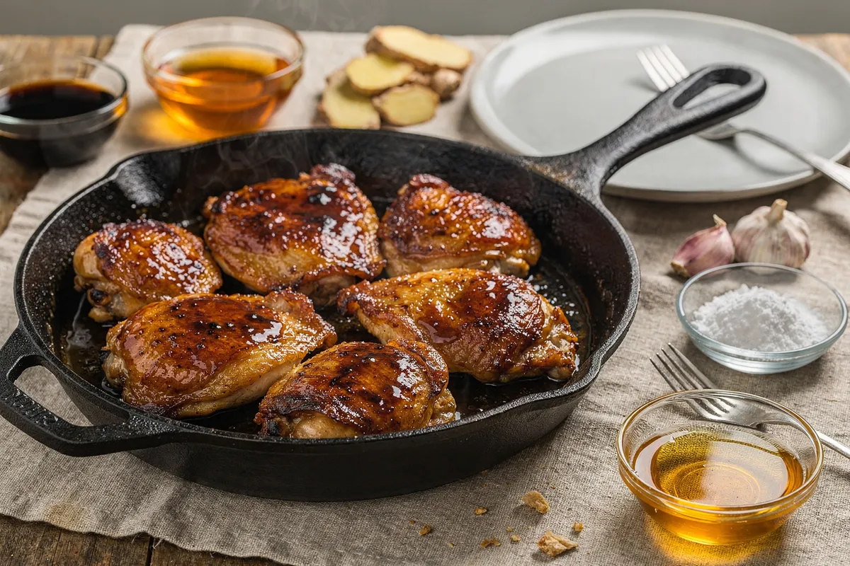 Illustration of Skillet Teriyaki Chicken (not a photo)
