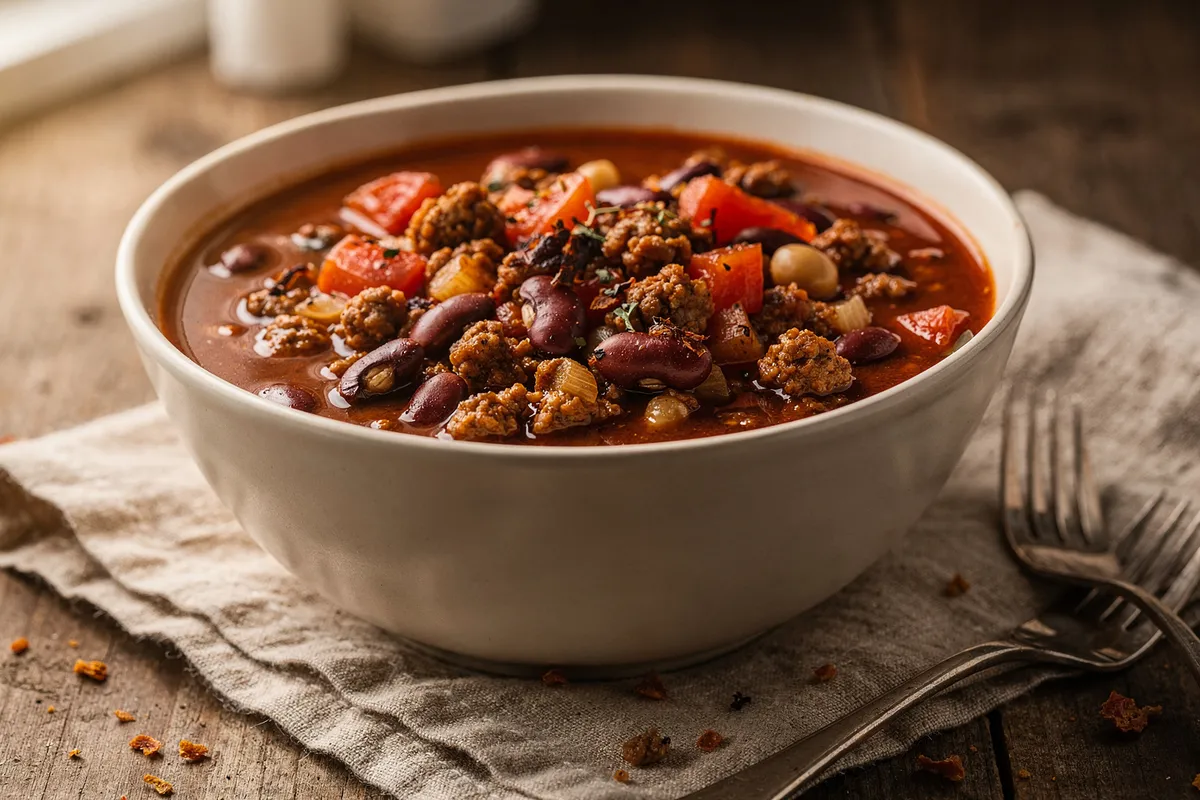 Illustration of Quick Turkey Chili (not a photo)