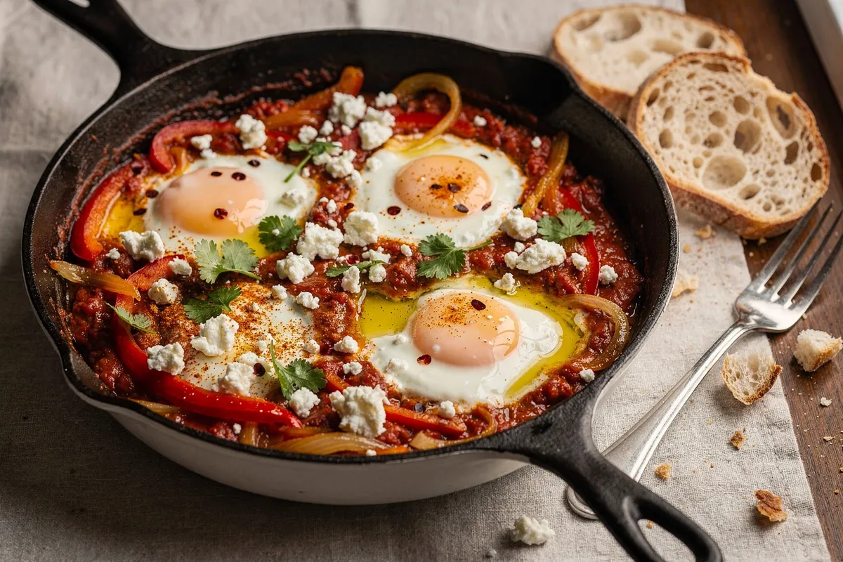 Illustration of Weeknight Shakshuka (not a photo)